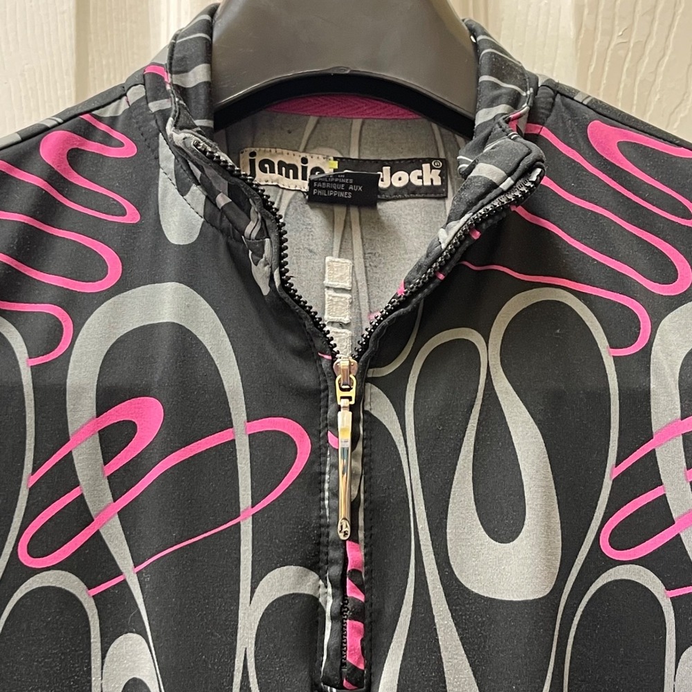 Vintage Jamie Sadock Women's Sz Small Black Cap Sleeve 1/4 Zip Polo Shirt - Picture 4 of 14